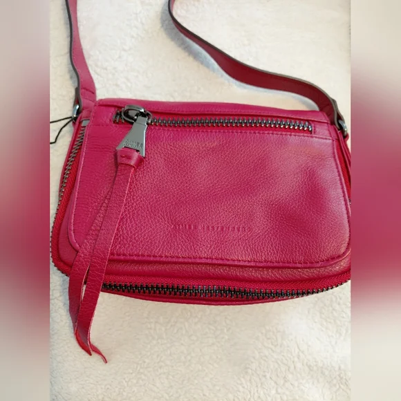 Aimee Kestenberg leather mini crossbody Red with gunmetal hardware. Nwt - Picture 2 of 9